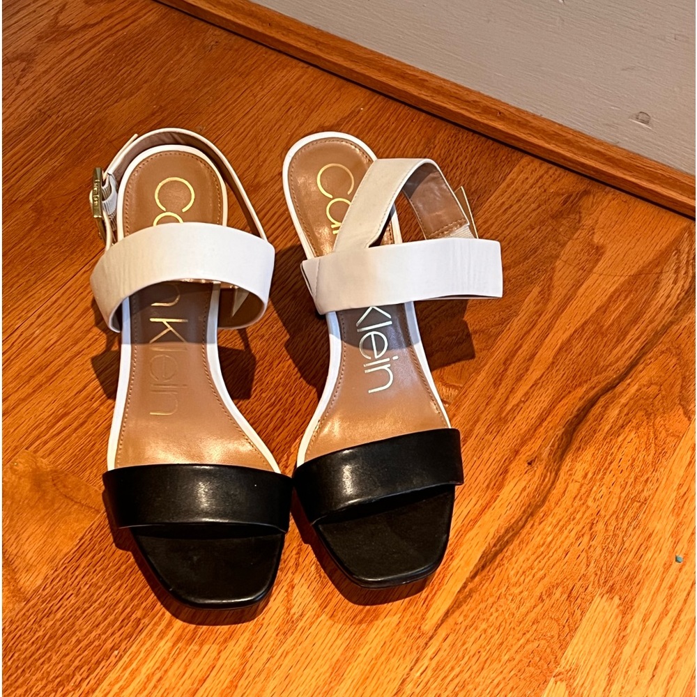 Calvin Klein platform strappy platform sandals